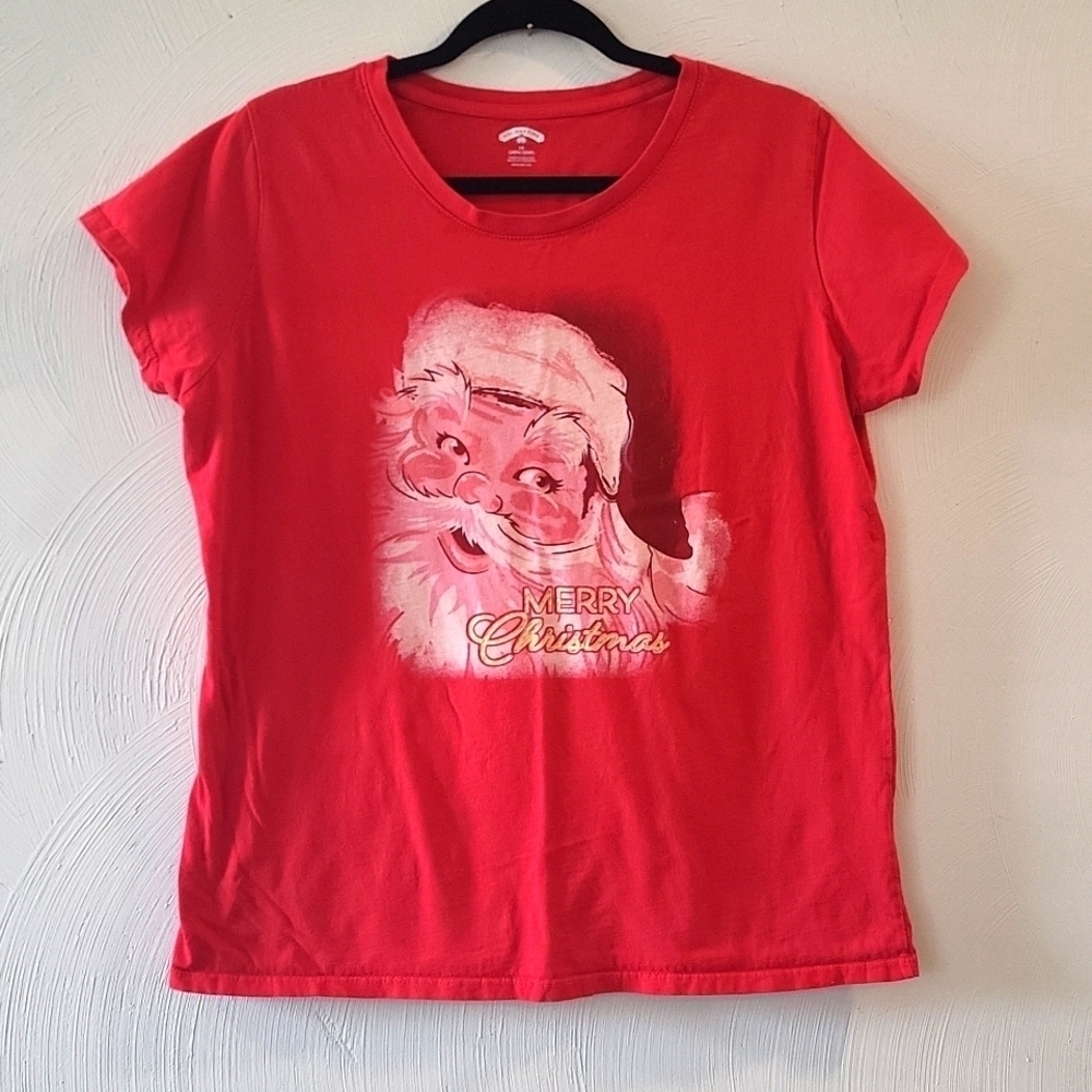 Holiday Time Vintage Look Santa T-Shirt - Size 2X (20W/22W)